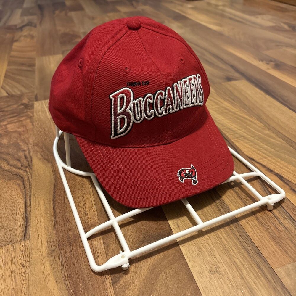 Vintage Reebok Tampa Bay Buccaneers NFL Embroidered Strapback Hat Red OSFM Y2K